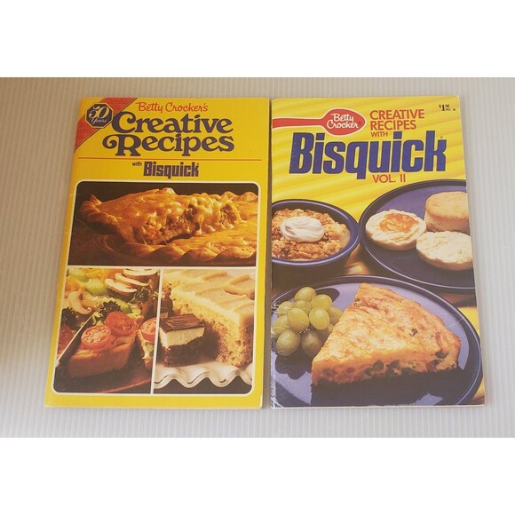 Betty Crocker's 50th ANNIVERSARY Creative Recipes Bisquick Cookbook 2pc Lot 1980 - Picture 1 of 14
